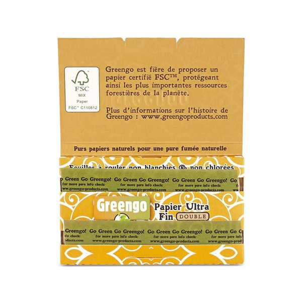 Greengo Classics Short Double Regular Double Unbleached Cards x 25 Booklets - image 2