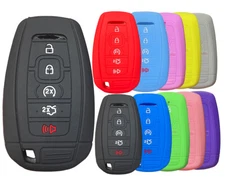 Fit Lincoln Aviator Corsair Nautilus 5 Button Remote Key Fob Silicone Case Cover