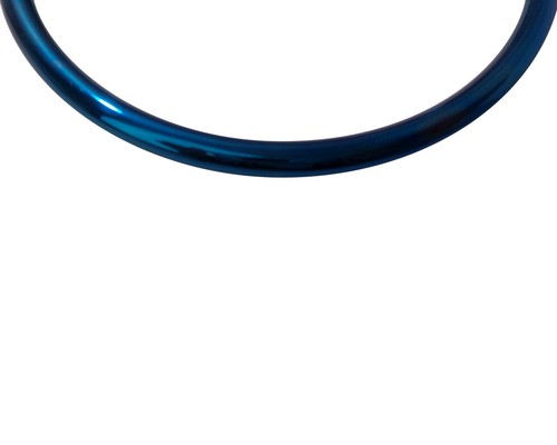 17" Blue Titanium Locking Eternity Collar over Stainless Steel - CuffStore - Picture 5 of 6
