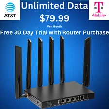 $79.99  AT&T/T-Mobile Unlimited Data & 5G/4G Router w/1st Month Data Included