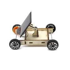 DIY Solar Car 3D Wood Vehicle Model Student Science Project Experimental for kid