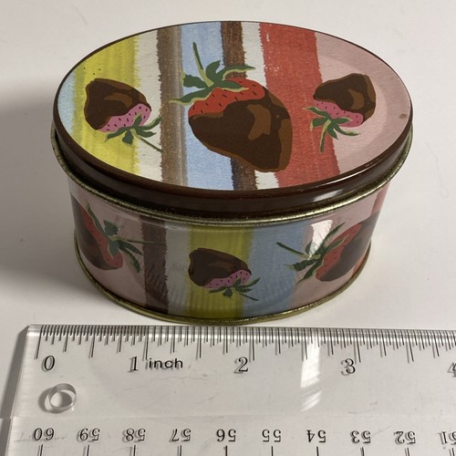 Chocolate Covered Strawberry Design Decor Small Tin Greenbrier International - 第 10/12 張圖片