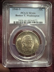 1946-S BTW Silver Half Dollar Coin, Beautifully Toned, MS66 Very Low Mintage