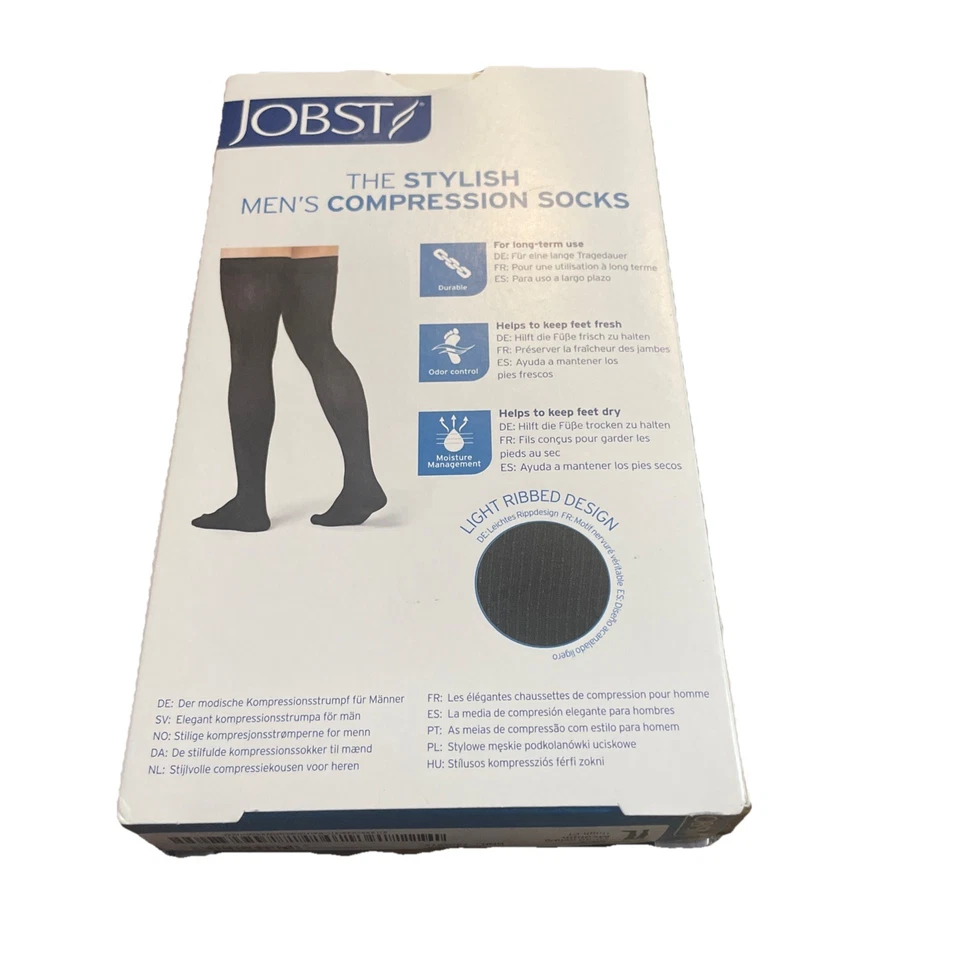 Jobst para hombre 20-30 compresión firme hasta el muslo negro para hombre talla M piernas cansadas medianas Foto 2 de 4