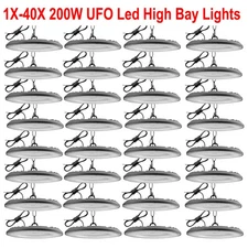 40 Pack 200W UFO Led High Bay Light Factory Warehouse Commercial Led Shop Lights