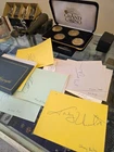 JOHNNY UNITAS SIGNED 4 1/2" X 6" AUTOGRAPH BOOK--NICE CUT AUTO-- READ DESCRIPT.