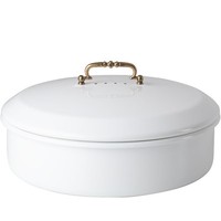 Riess 0590-033 Brotdose Mit Deckel 36 Cm, Weiß, Emaille / BrotbehäLter