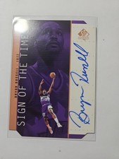 1998-99 SP Authentic Sign of the Times Bronze Bryon Russell #BR Auto