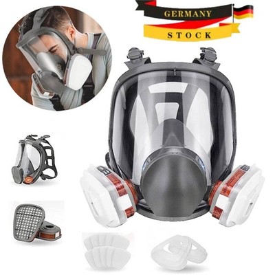 Staubmaske Gasmaske Lackiermaske Atemschutz Vollmasken mit Aktivkohle Filter