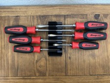 snap-on tools combination screwdriver set red soft grip new USA
