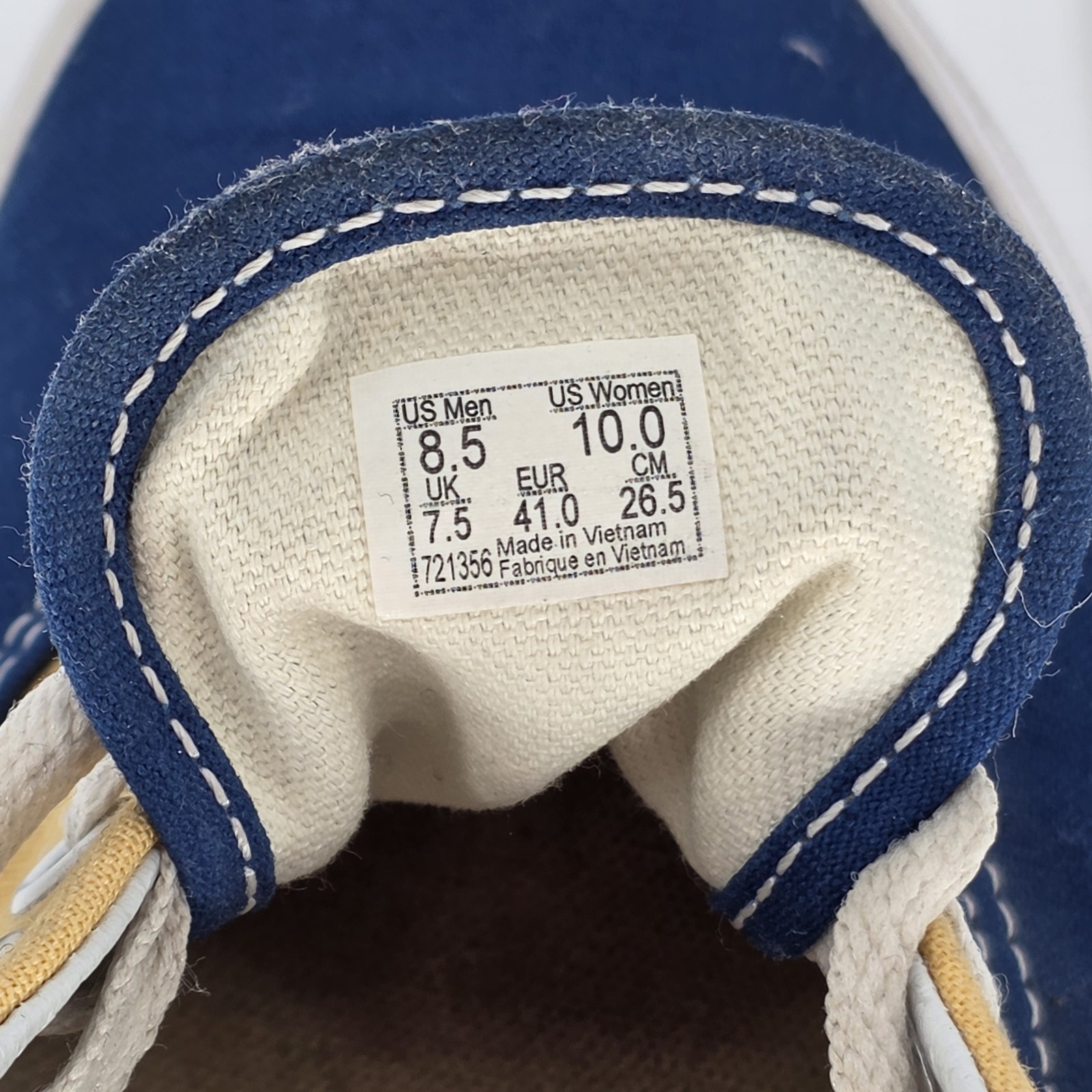 Vans Checkerboard Shoes 8.5 BMX Era Trainers Skate Blue Yellow Streetwear Retro thumbnail 6