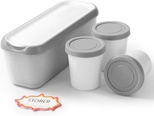 Set of 4 Ice Cream Containers for Homemade medium, 4Pcs 