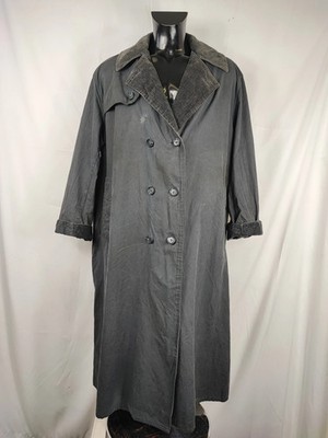 RAR Barbour A605 Trenchcoat blau gewachst C44/112 cm Waxed Navy Trenchcoat La...