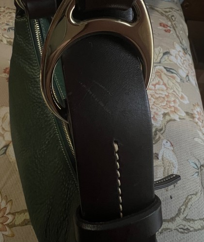 DOONEY & BOURKE Hobo Bag aus genarbtem kieferngrünem Leder - sehr guter Zustand - Bild 3 von 7