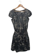 ESPRIT Cocktailkleid Damen Kleid Gr. DE 40 schwarz-hellgelb Casual-Look