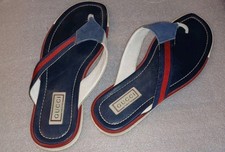 GUCCI ORIGINALI SANDALI INFRADITO RIGHE BLU E ROSSE MISURA 11