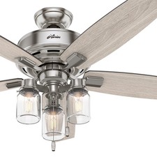 Hunter Fan 52 in Brushed Nickel Indoor Ceilin...