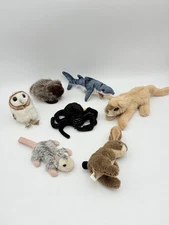 Folkmanis Puppets Lot Finger Puppets Shark Lion Spider Bugs 7 PCS