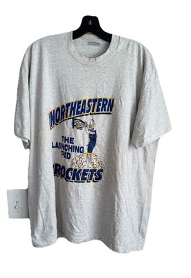 Vintage Northeastern Men's Basketball T-Shirt  the launching pad  Rockets