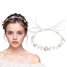 Hair Accessories, Flower Girl Headband, Pearl Headpiece for Girls and Women, Wed