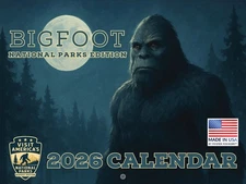 Bigfoot National Parks 2026 Calendar 12 Month Cryptid American Made In The USA