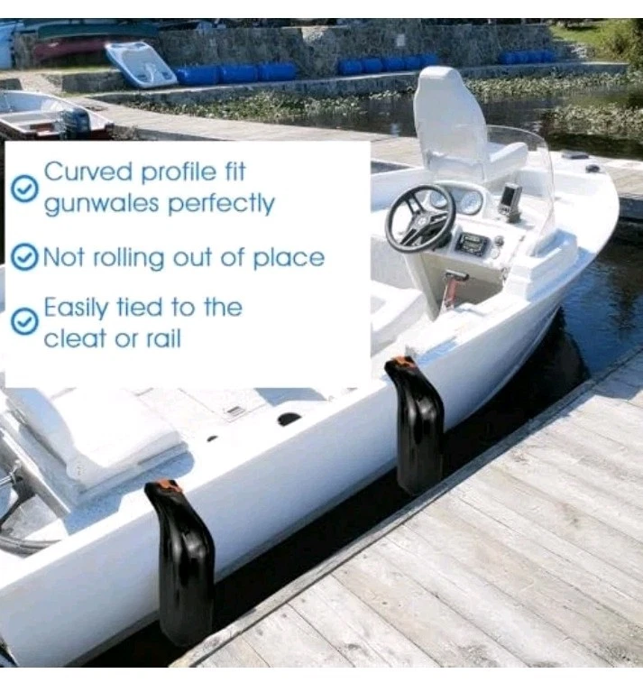 Low Freeboard Bootsfender, Boot Stoßstangen zum Andocken, tragbares Bassboot schwarz - Bild 3 von 4