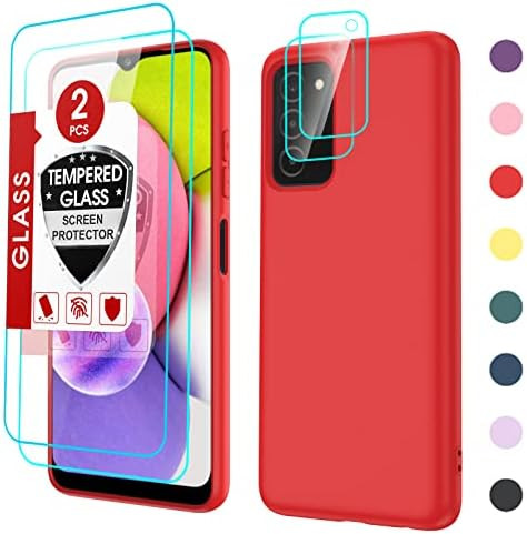 Samsung Galaxy A03S Case 6.5 Inch with Tempered Glass & Camera Protection
