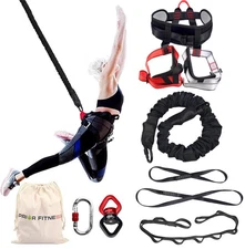PRIOR-FITNESS Bungee Fitness Set, Bungee Dance Cord Kit, 4D Heavy Duty Bungee...