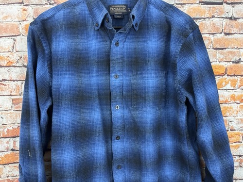 Camisa Pendelton Mason Franela Cuadros Azul Manga Larga Mediana - Imagen 4 de 9