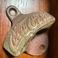 STARR "X" Wall Mount COCA-COLA Bottle  Opener 1925 Brown Co Free Ship