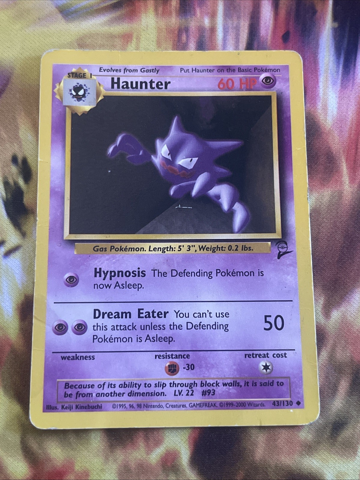 Pokémon TCG - Haunter #43/130 - Base Set 2 - HP
