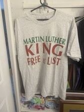 Vintage MLK “Free At Last” T-Shirt XL Hanes 50/50 Made in USA Civil Rights