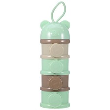 Formula Dispenser: 4 Compartments Stackable Formula Container for Travel - Po...