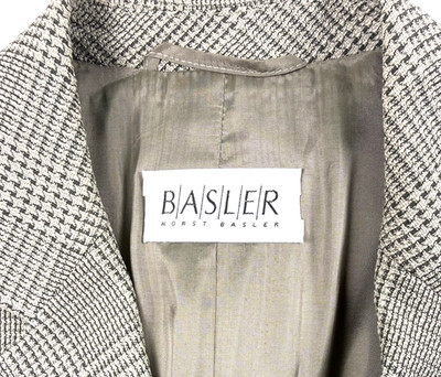 NWOT Horst Basler womens blazer 42/12 gray shadow plaid Quiet Luxury Classic