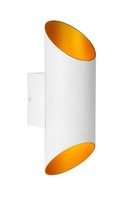 Up Down Wandlampe Metall Weiß Wohnzimmer G9 H:30 Cm Wandleuchte Schlafzimmer