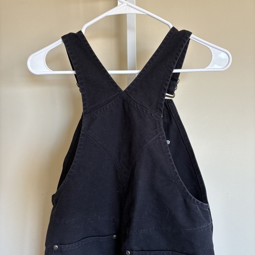Carhartt Youth 10 Black Duck Cotton Canvas Overall Insulated Bibs - Picture 12 of 12