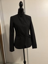 Theory Blazer Women s Sz 4 Wool Blend Black Business Workwear Office Interview