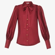 ZIMMERMAN Luminosity Floral-Button Shirt (Burgundy)