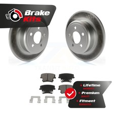 Rear Coated Brake Rotor Ceramic Pad Kit For 2005-2023 Chrysler 300 RWD with 3.6L