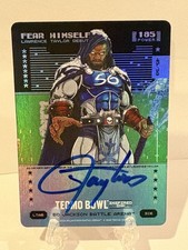Bo Jackson Battle Arena Tecmo #LTA6 Fear Himself Ice Auto /50 Lawrence Taylor