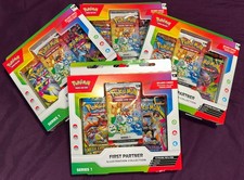Lot of 4 - Pokemon TCG First Partner Illustration Collection Box Series 1