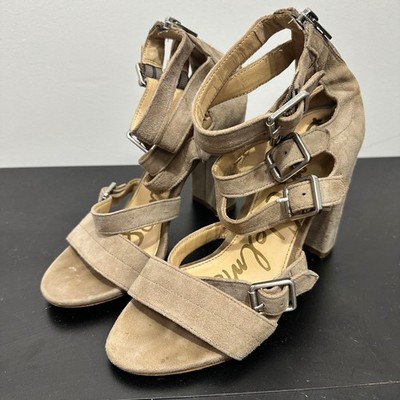 Sam Edelman Womens Yasmina Suede Buckle Sandals Gladiator 7