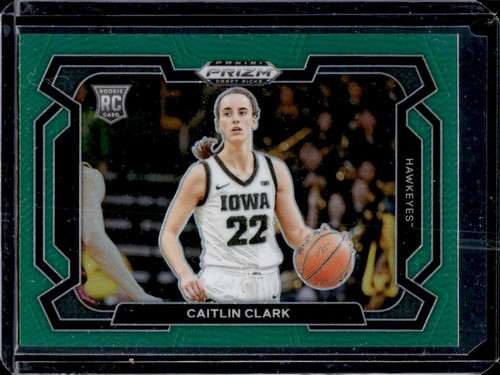 2024 Panini Prizm Draft Picks Collegiate Caitlin Clark SP Green RC VAR #57b