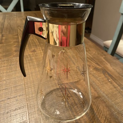 MCM Star Glow Atomic Coffee Carafe Vintage Corning Glass Vintage 8.5 