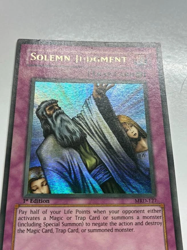 USA Seller  Yugioh Solemn Judgment MRD-127 Metal Raiders 1st Edition MP - Image 2 of 4
