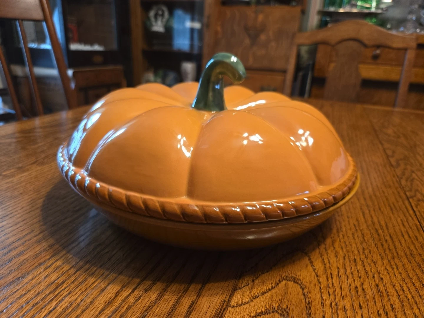 Halloween Thanksgiving Pumpkin Pie Covered Ceramic Dish
Opens in a new window or tab