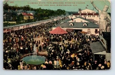 Postcard Birmingham Alabama State Fair Grounds 1911 Showing Vulcan the Iron man