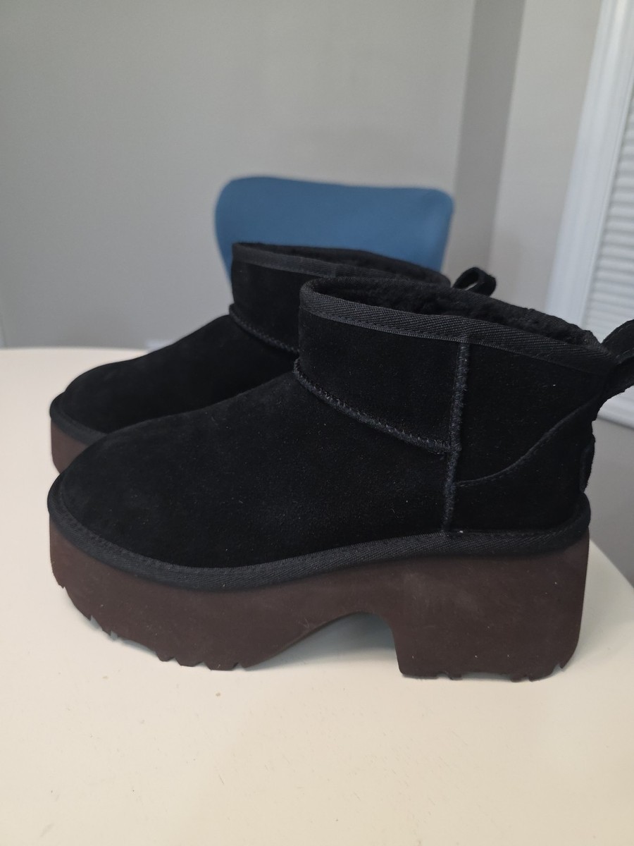 UGG Classic Ultra Mini New Heights Boots, Size 7 black NWOB | eBay