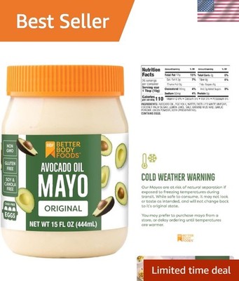 Indulge Guilt-Free with BetterBody Avocado Oil Mayo - 15 Oz, Deliciously Healthy