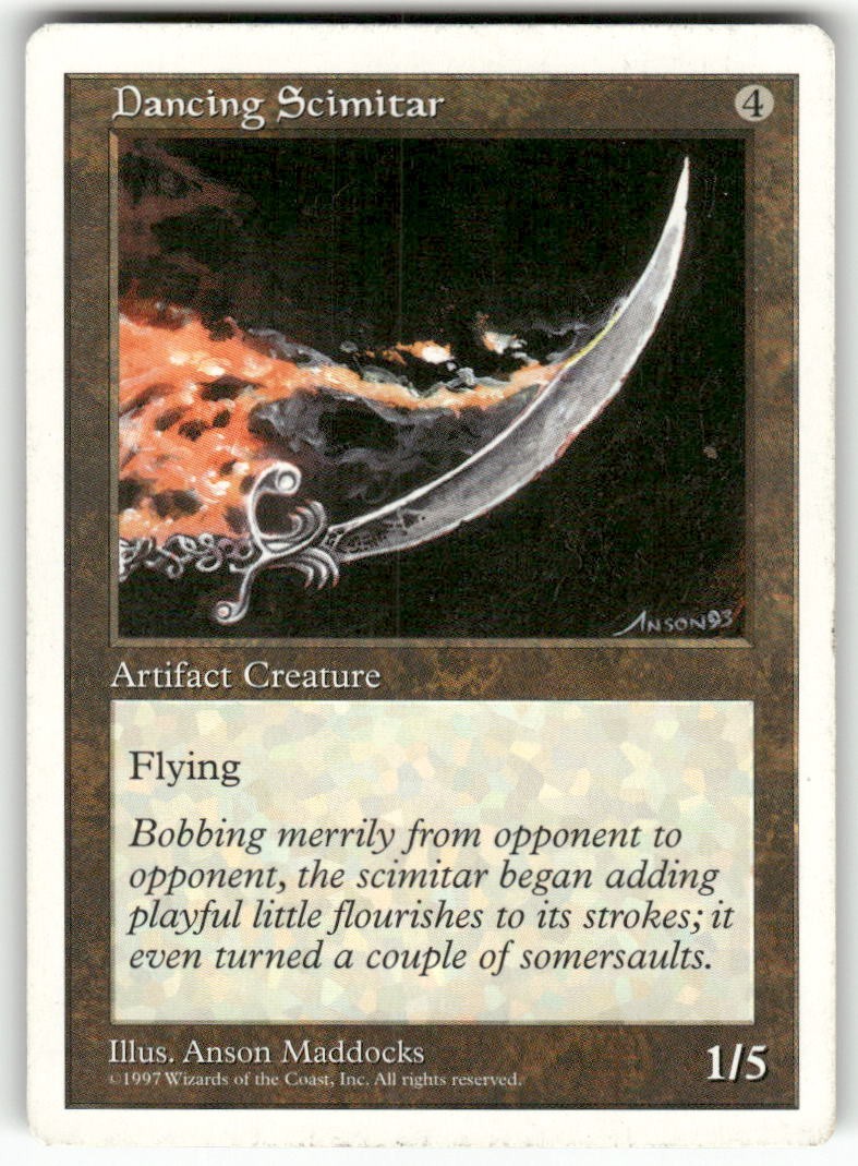 Dancing Scimitar Rare Fifth Edition Magic: The Gathering Lightly Played